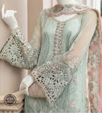 Maria B - Embroidered Pure Chiffon Suit