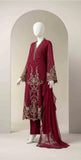 Maria B - Embroidered Pure Chiffon Suit