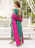 Farha Talib Aziz Wedding Festive Raw Silk Hand Made Collection Unstitched Avisa Emerald Kurta